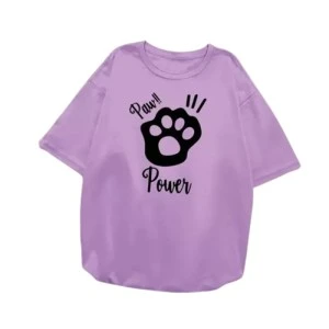 Women Printed Round Neck Oversized Cotton T shirt Women Printed Round Neck Oversized Cotton T shirt