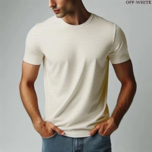 Men Solid Dri Fit White T shirt