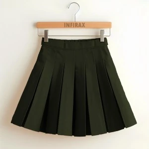 Womens Korean Short Pleated Tennis Green Skirt