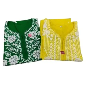 Aagam Green and Yellow Fabulous Kurtis