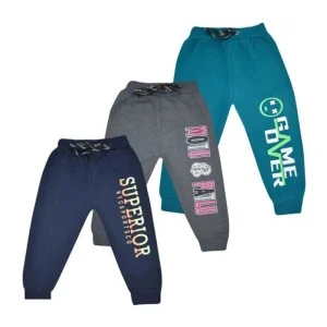 Boys Multicolor Cotton Pants Pack Of 3 Boys Multicolor Cotton Pants Pack Of 3