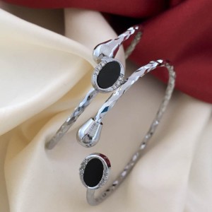 Premium Oxidised Black Stone Bracelet