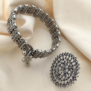 Hand ring and bracelet Combo oxidised