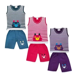Jisha Boys TShirt and Shorts Slevless pack of 3 Jisha Boys TShirt and Shorts Slevless pack of 3