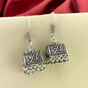 Oxidised Silver Tone Earrings