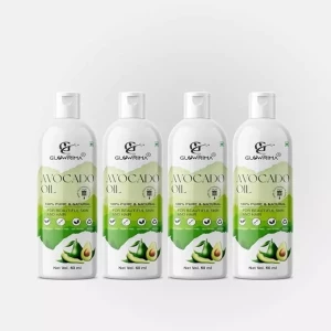 Glowrima 100% Pure Non Sticky Avocado Oil For Frizz Free Stronger Hair 60ML Pack Of 4