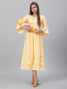 Yellow Pregnancy Dress For Maternity