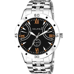 Men Stylish Almond Orange Shape Strap Watch