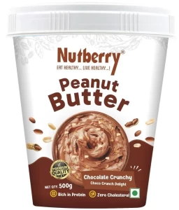 Nutberry Peanut Butter Chocolate Crunchy 500gm in Bucket