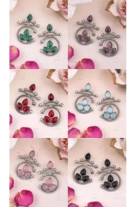 Silver Plated Beaded Drop Earrings Silver Plated Beaded Drop Earrings