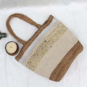 Beige Jute Tote Bag Beige Jute Tote Bag