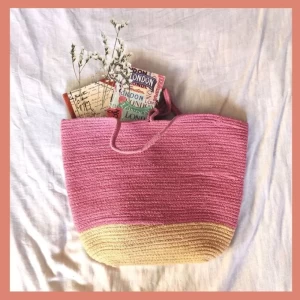 Pink and Cream Tote Bag Pink and Cream Tote Bag