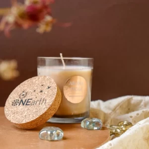 Luxury Scented Candle with Cork Lid Soy Wax Jasmine Pack 1 Luxury Scented Candle with Cork Lid Soy Wax Jasmine Pack 1