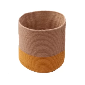 Dual tone Jute Baskets Yellow Small