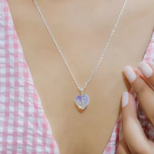 Opal Stone Pendant with Silver Chain Opal Stone Pendant with Silver Chain