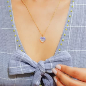Opal Stone Pendant with Golden Chain Opal Stone Pendant with Golden Chain