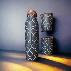 Copper Bottle Gift Set with cleaning brush