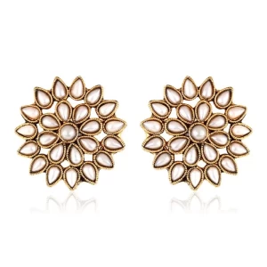Diva Fashion Stylish Latest Design Pearl antique Earrings for Women Diva Fashion Stylish Latest Design Pearl antique Earrings for Women