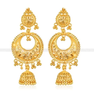 beautiful earrings feminine glittering gold plated for women and girls