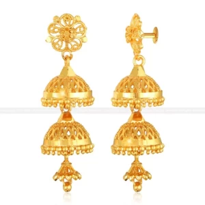 Beautiful Jhumki Earrings Elite Fancy Gold Plated for Women and Girls