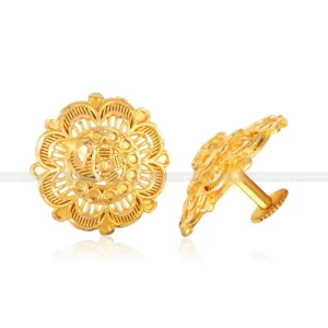 Feminine Colorful Gold Plated Jumbo Stud Earring for Women and Girls Feminine Colorful Gold Plated Jumbo Stud Earring for Women and Girls