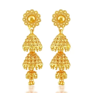 Traditional Jhumki Alloy Gold and Micron Plated Jhumki Earring