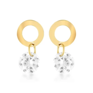 Valentine Gift CZ Gold Plated alloy Drop Earring for Women and Girls Valentine Gift CZ Gold Plated alloy Drop Earring for Women and Girls
