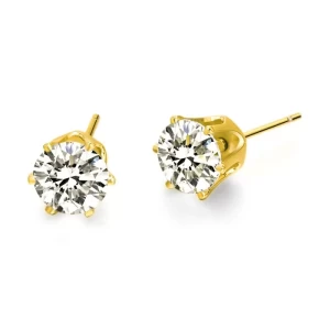 Cubic Zirconia Alloy Stud Earring for Women and Girls