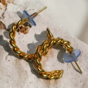 Chain Hoops Earrings