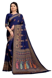 Hirva Blue Mango Japan Crepe Printed Saree Hirva Blue Mango Japan Crepe Printed Saree