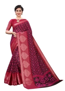 Mishri Pink Soft Cotton Jacquard saree