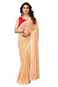 Ready to Wear Leriya Yellow Printed Saree