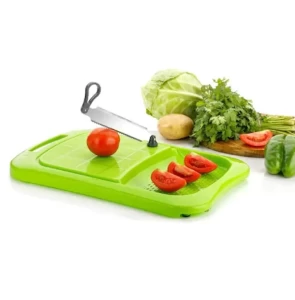 2 in 1 Chopping Board With Tray and Strainer Cutting Board
