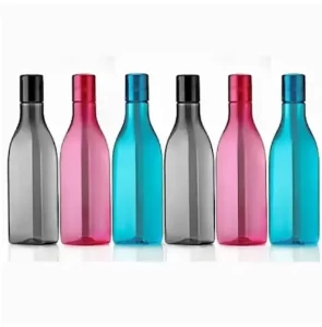 Plastic Leak Proof Square Shape Water Bottle Use for Fridge 6Pcs