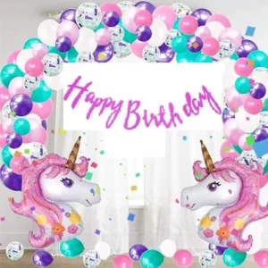 Unicorn Theme Favorite Birthday Decoration Combo Kit Of 65 Pcs Unicorn Theme Favorite Birthday Decoration Combo Kit Of 65 Pcs