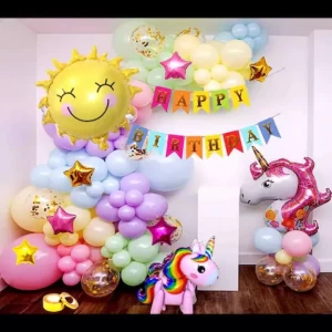 Unicorn Rainbow Theme Birthday Decoration Combo Set Of 80 Pcs Unicorn Rainbow Theme Birthday Decoration Combo Set Of 80 Pcs
