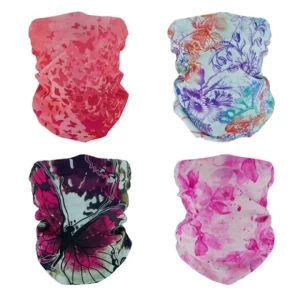 Elastic Headwear Bandana Headband Half Face Mask pack of 4 Elastic Headwear Bandana Headband Half Face Mask pack of 4
