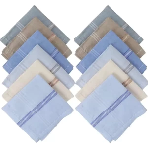 Unisex Adult Multicolor Handkerchiefs Pack of 12