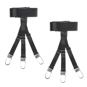 Elastic Garter Uniform Holder with Metal Clamps