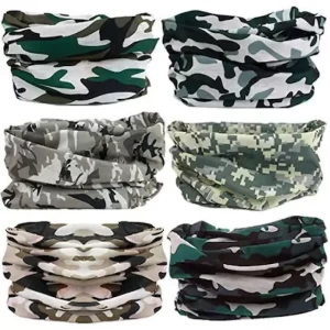 Unisex Camouflage Sport Headbands Pack of 6 Unisex Camouflage Sport Headbands Pack of 6