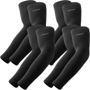 Sports Compression Black Cooling Sleeve 4 Pairs