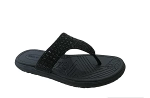 Skysoft Megablack Ladies Black Flats Fancy Chappal Skysoft Megablack Ladies Black Flats Fancy Chappal