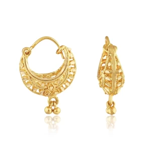Core Bali Moon Shaped  Alloy Gold and Micron Plated Earring