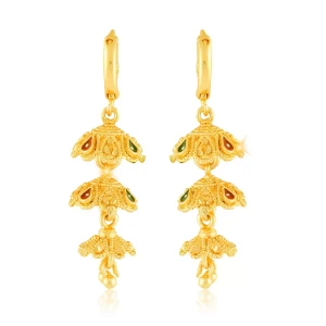 Traditional wear Gold Plated alloy jhumka Bali Earring