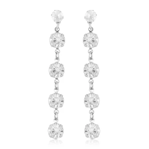 Women Stylish 1gm Gold and Micron Alloy CZ Drop Dangler Earring