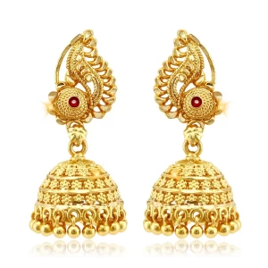 Alloy 1 Gm Gold Plated Jhumki Earring for Women