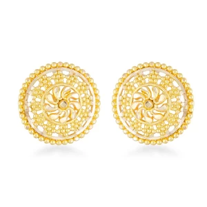 Crystal Alloy Gold Plated Floral Stud Earring for Women and Girls Crystal Alloy Gold Plated Floral Stud Earring for Women and Girls