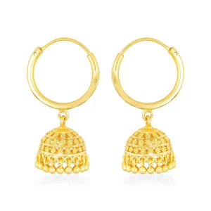 Gold Plated alloy Ring Bali Earring for Women and Girls
