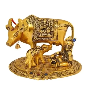 COW GOLD OXADISE WITH LADDU GOPAL COW GOLD OXADISE WITH LADDU GOPAL
