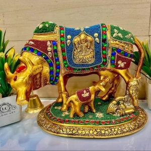 Kamadhenu Stone Cow And Calf Statue Kamadhenu Stone Cow And Calf Statue